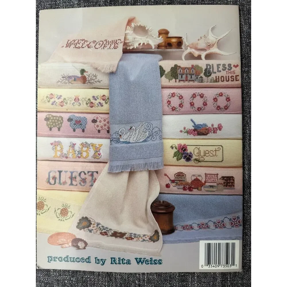Vintage Cross Stitch Towel Pattern Booklets Sam Hawkins ASN 3503 3512 3518 Lot